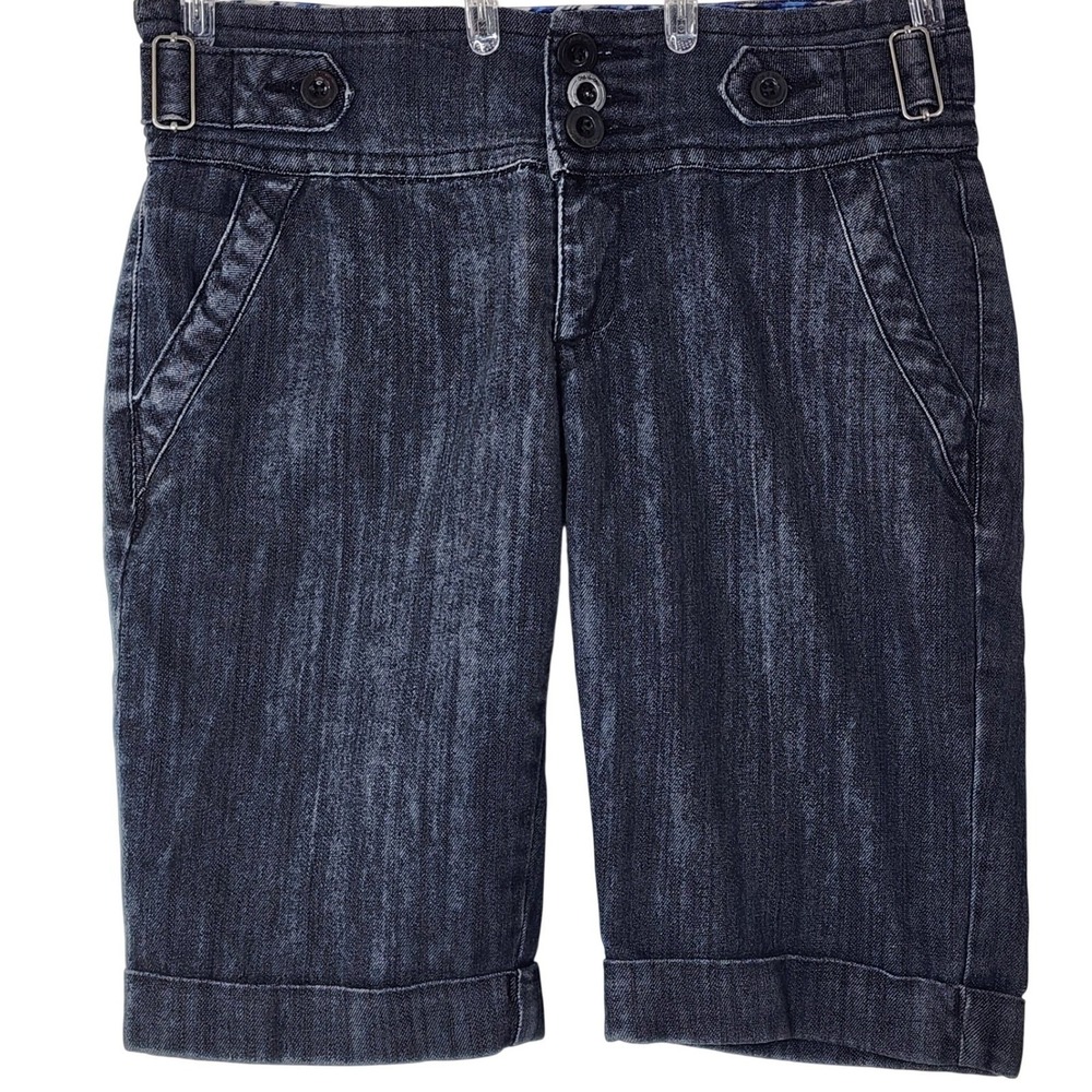 ONE 5 ONE Women's Denim Shorts Dark Wash Bermuda Size 4 EUC